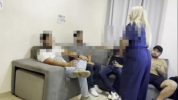 Intense Fetish Porn: GANGBANG EN BANCO DE ESPERMA with Big Ass